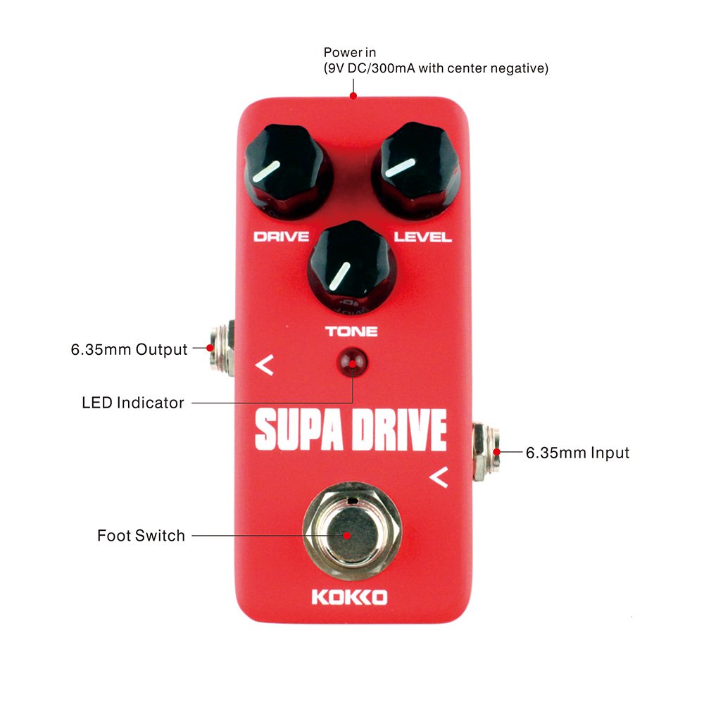 Amazon.com: Guitar Mini Effects Pedal Supa Drive - Warm and